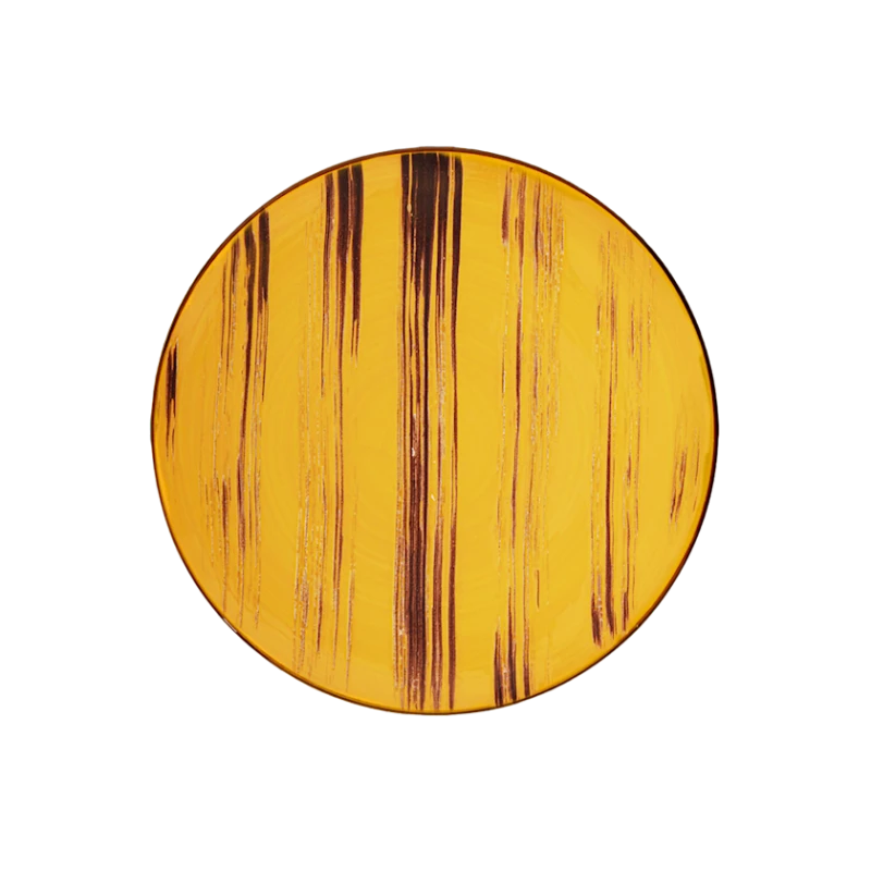 Тарелка обеденная Wilmax WL‑668416/A, круглая, 28 см, фарфор, желтая