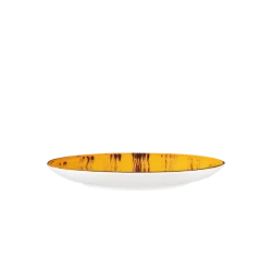 Тарелка обеденная Wilmax WL‑668416/A, круглая, 28 см, фарфор, желтая