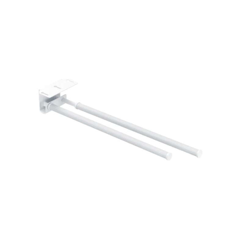 Держатель для полотенец Wenko, 11x7x43-77 см, металл/пластик, двойной, белый Держатель для полотенец Wenko, 11x7x43-77 см, металл/пластик, двойной, белый