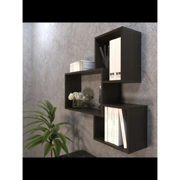 Divar rəfi Art Mebel 42, laminat, 83х89х20 sm, qəhvəyi