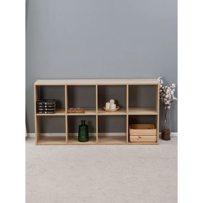 Стеллаж Letta, бежевый, ЛДСП, 140x71x28 см Стеллаж Letta, бежевый, ЛДСП, 140x71x28 см