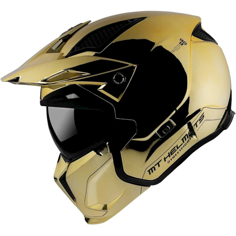Мотошлем MT Helmet Streetfighter SV Chromed A9 Gold, размер S Мотошлем MT Helmet Streetfighter SV Chromed A9 Gold, размер S