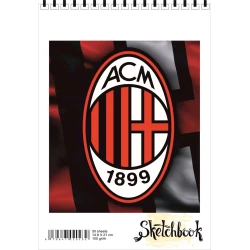 Блокнот Sketchbook AC Milan, A5, 30 листов