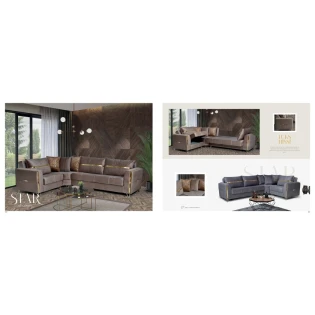 Угловой диван Stil Mebel Star, 300/200x90x80 см, коричневый Угловой диван Stil Mebel Star, 300/200x90x80 см, коричневый