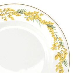 Набор тарелок Easy Life Mimosa круг, 26.5 см, фарфор, белый, 1 шт. Набор тарелок Easy Life Mimosa круг, 26.5 см, фарфор, белый, 1 шт.