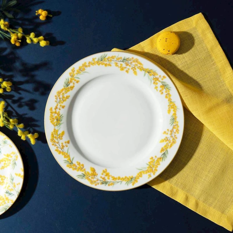 Набор тарелок Easy Life Mimosa круг, 26.5 см, фарфор, белый, 1 шт. Набор тарелок Easy Life Mimosa круг, 26.5 см, фарфор, белый, 1 шт.