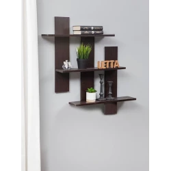 Полка Letta, коричневая, ЛДСП, 84х15х84 см Полка Letta, коричневая, ЛДСП, 84х15х84 см