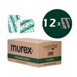 Полотенца бумажные для диспенсера Murex, 12 шт x 200 листов, Z-сложение, белый, 21x21 см