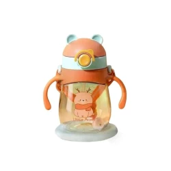 Поильник-непроливайка с трубочкой SB000003O, 300 мл, силикон, оранжевый, 5+ мес Поильник-непроливайка с трубочкой SB000003O, 300 мл, силикон, оранжевый, 5+ мес