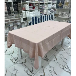 Скатерть MiraNova FS-689, 160x400 см, розовая