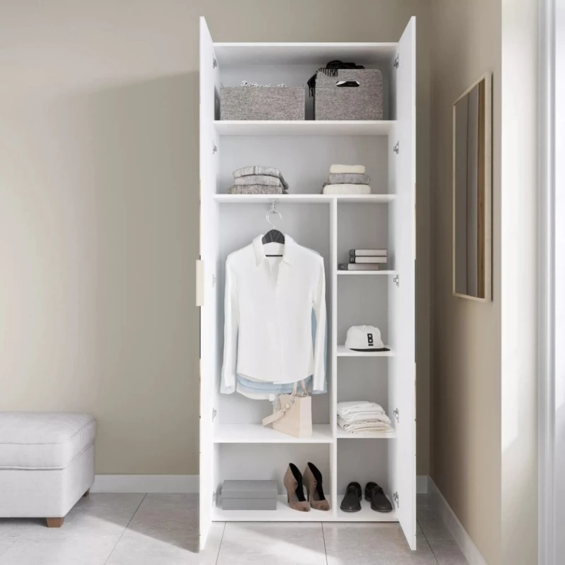 Шкаф Art Mebel Art-80-5, ЛДСП, белый, 50х80х210 см