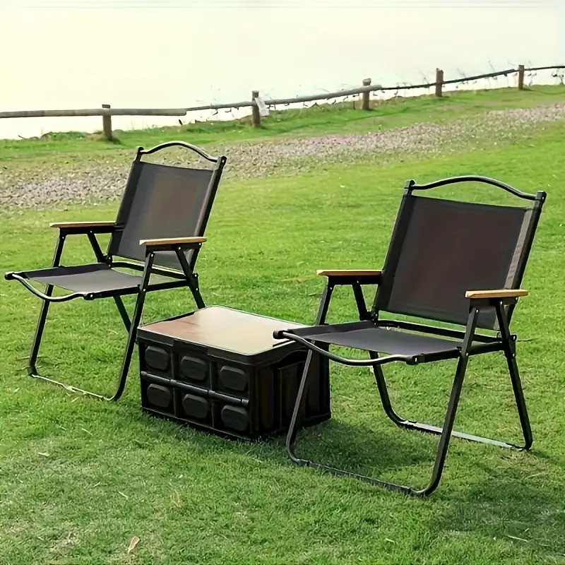 Складной стул + 2 стула, металлический каркас и тканевое сиденье