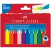 Восковые мелки Faber-Castell Triangular wax crayons, разноцветные, воск, 12 шт, 15.2x13 x1.4 см, 125 г