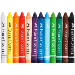 Восковые мелки Faber-Castell Triangular wax crayons, разноцветные, воск, 12 шт, 15.2x13 x1.4 см, 125 г