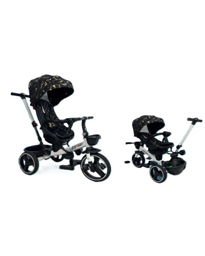 Uşaq üç təkərli velosiped Tricycle 6017, 1-5 yaş, plastik/EVA təkər, günəş örtüyü, qatlanan - Tricycle 6017 RB_210967_