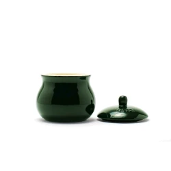 Горшочек для запекания Gipfel Majolica 3835, жаропрочная керамика, темно-зеленая, 0.5 л, 11.5x13 см