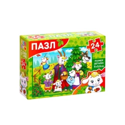 Pazl Puzzle Time Детские сказки Волк и семеро козлят, 24 element
