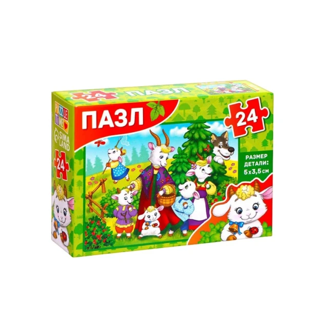 Pazl Puzzle Time Детские сказки Волк и семеро козлят, 24 element Pazl Puzzle Time Детские сказки Волк и семеро козлят, 24 element