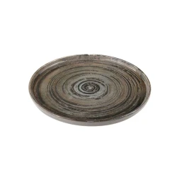 Тарелка Porland Stoneware Vintage, круглая, 22 см, коричневая