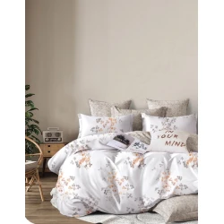 Комплект постельного белья MiraNova CTS-219, пододеяльник 160x220 см, простыня 180x240 см, 1 шт. наволочка 50x70 см, односпальный, хлопок, белый