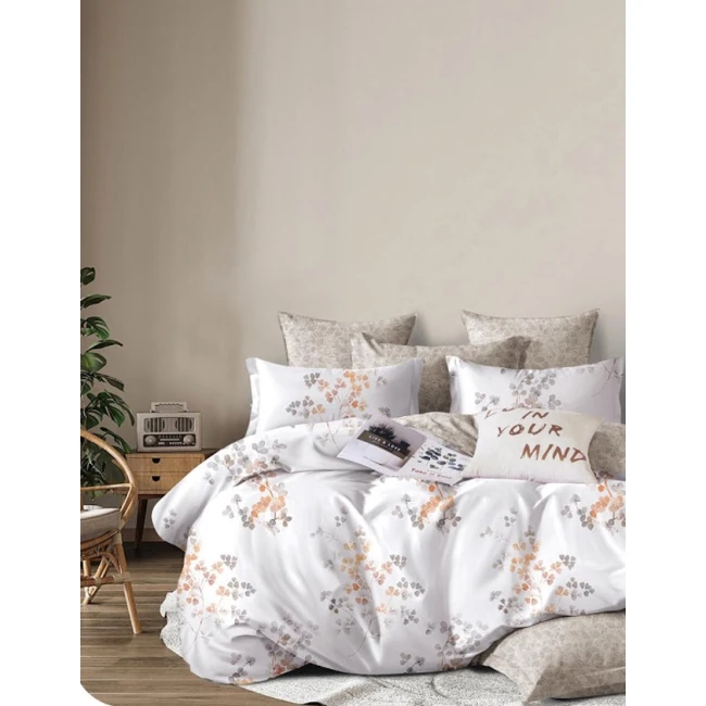 Комплект постельного белья MiraNova CTS-219, пододеяльник 160x220 см, простыня 180x240 см, 1 шт. наволочка 50x70 см, односпальный, хлопок, белый