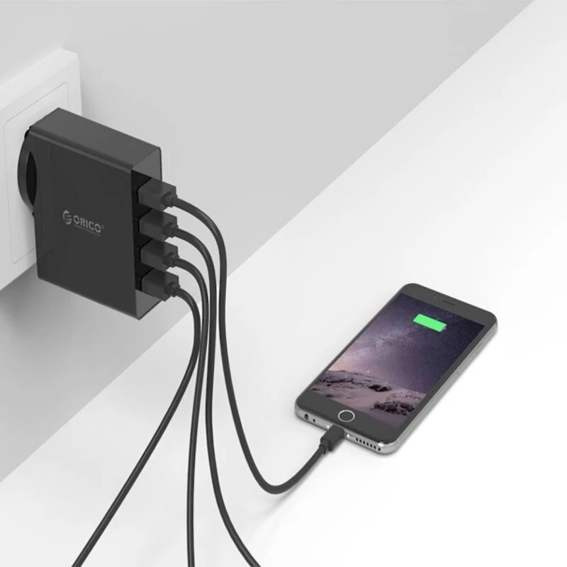 Зарядное устройство Orico DCW-4U-EU-BK-PRO Зарядное устройство Orico DCW-4U-EU-BK-PRO