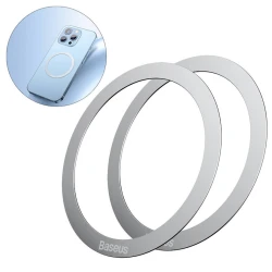 Магнитное кольцо-держатель для телефона Baseus Halo Series Magnetic Ring Silver, 2 шт