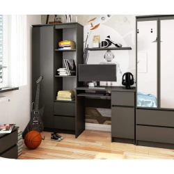 Компьютерный стол Art Mebel 93, серый, 77x90x50 см