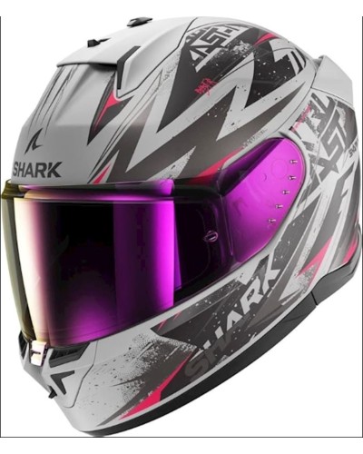 Motosikl dəbilqəsi Shark Skwal Blast R Mat Grey-Purple M (HE0921ESVKM)