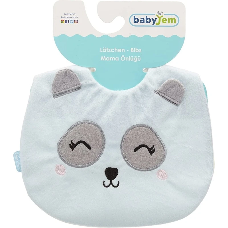 Слюнявчик Babyjem Panda 480 , голубой