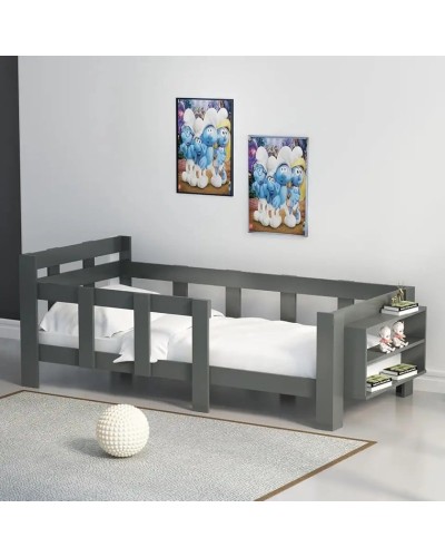 Bir nəfərlik çarpayı Art_tek_yataq(100) 94, laminat, boz, 85x100x200 sm