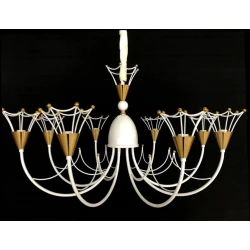 Люстра подвесная Şəms Aydınlatma 85034-8, 8xE14, белая/золотистая, металл - 88155-8 WT