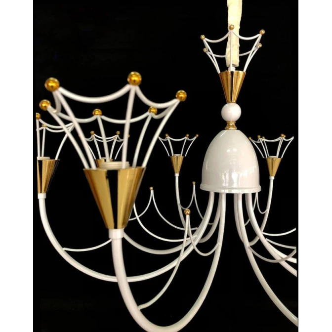 Люстра подвесная Şəms Aydınlatma 85034-8, 8xE14, белая/золотистая, металл - 88155-8 WT Люстра подвесная Şəms Aydınlatma 85034-8, 8xE14, белая/золотистая, металл - 88155-8 WT