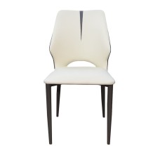 Stul Nurayza Concept, eko dəri/metal, krem, 45х46х80 sm