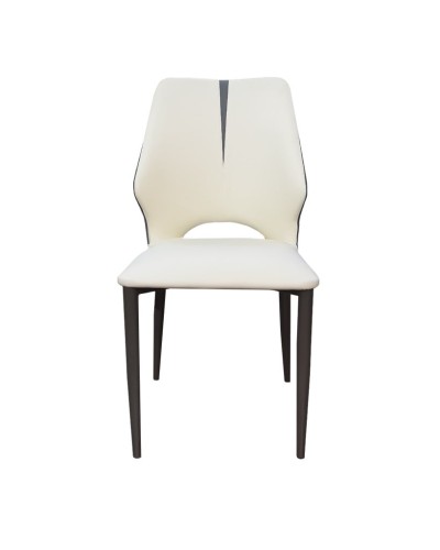Stul Nurayza Concept, eko dəri/metal, krem, 45х46х80 sm