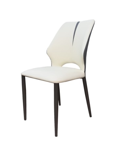 Stul Nurayza Concept, eko dəri/metal, krem, 45х46х80 sm