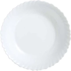 Тарелка Luminarc Feston круглая, 23 см, стекло, белый