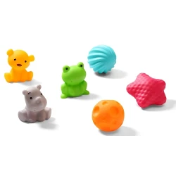 Набор развивающих игрушек Babyono 1530, 6 мес+, силикон, 6 шт Набор развивающих игрушек Babyono 1530, 6 мес+, силикон, 6 шт