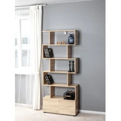 Стеллаж Letta, бежевый, ЛДСП, 176x73x25 см