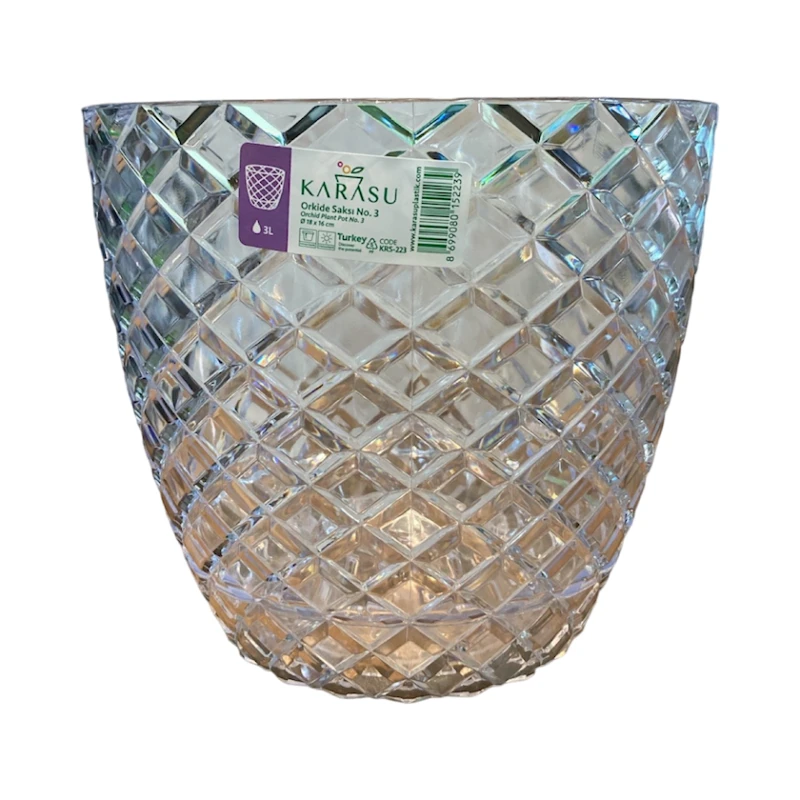 Горшок Karasu Kesme Orxideya, Прозрачный, 3 л