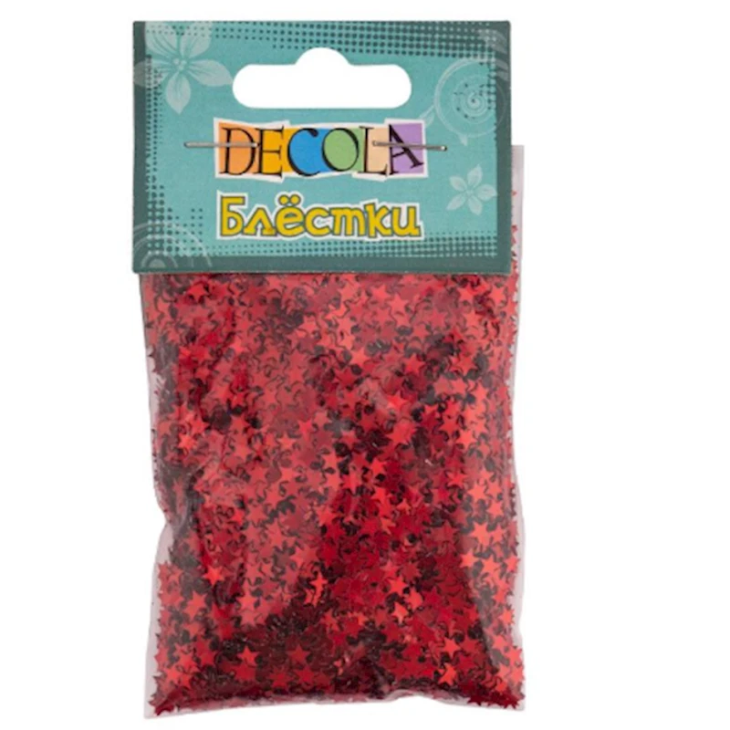 Блестки декоративные Невская палитра, 4 мм, 20 г, красный радужный Блестки декоративные Невская палитра, 4 мм, 20 г, красный радужный