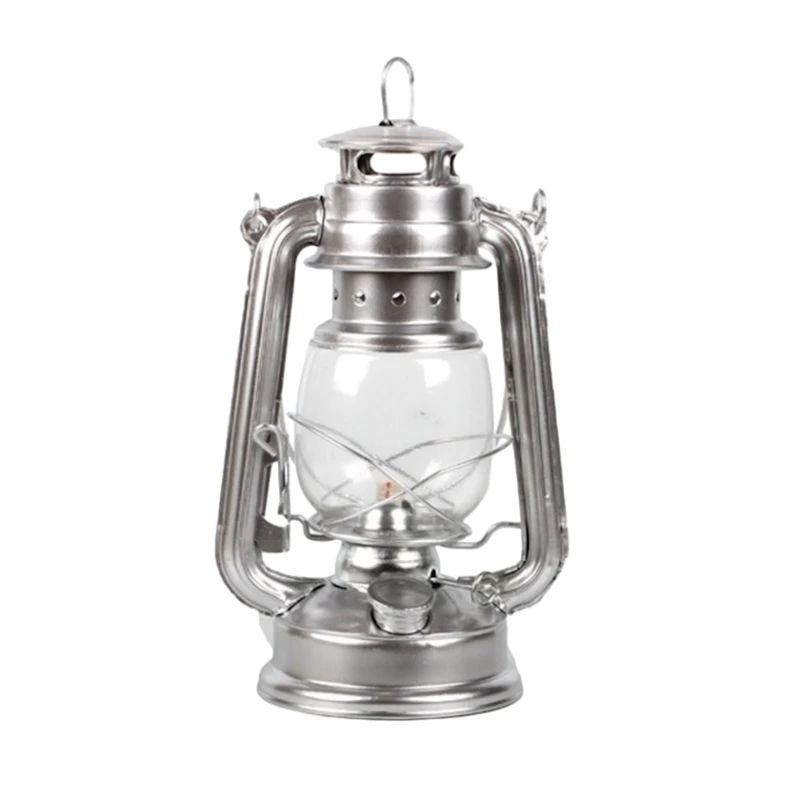 Kerosin lampası Retro Ferforje, gümüşü