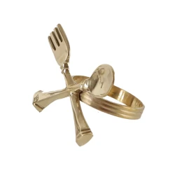 Кольцо для салфеток Porland Brass 04STY003893, золотистое, 4 см