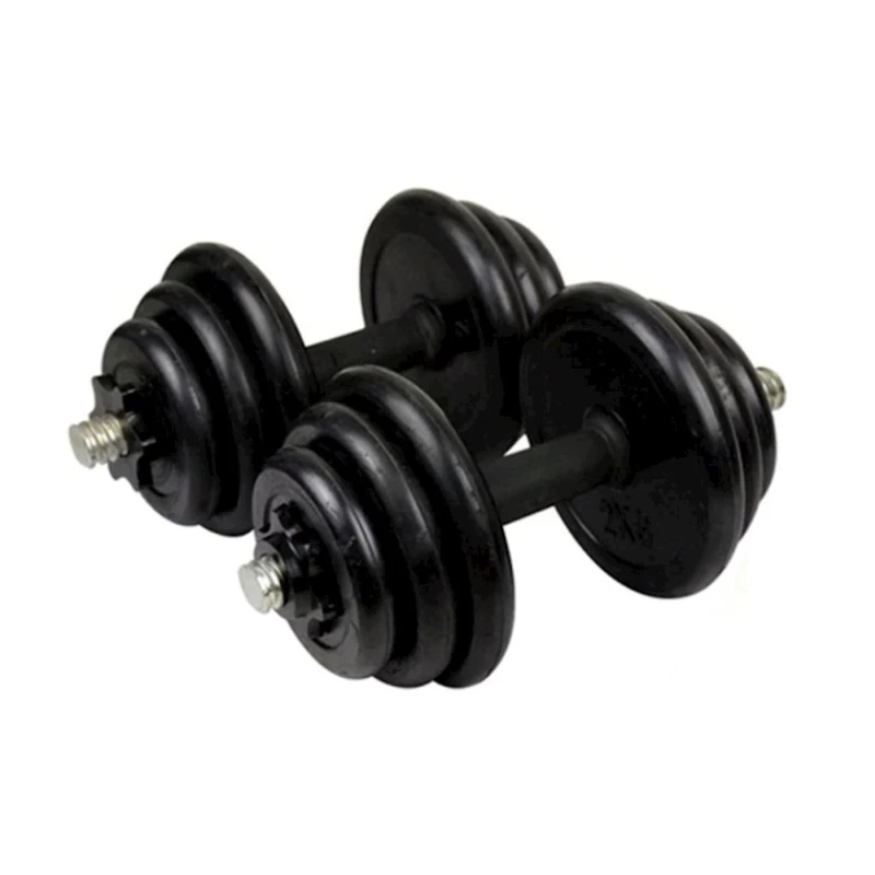 Гантели разборные 20 кг, 2 шт, черный Гантели разборные 20 кг, 2 шт, черный