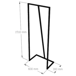 Вешалка-стойка 3563_M2ReyColBl Черный, железо, 150x30x60 см Вешалка-стойка 3563_M2ReyColBl Черный, железо, 150x30x60 см