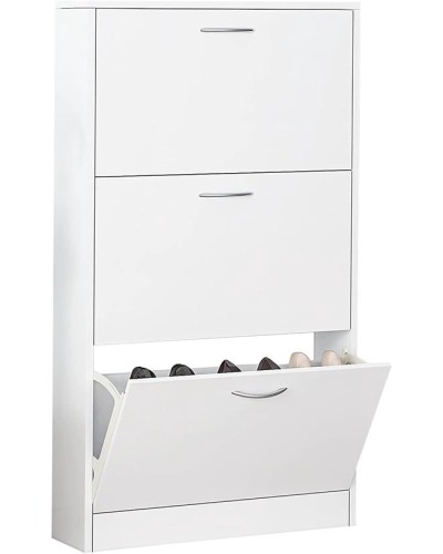 Ayaqqabı üçün tumba Art Mebel, LDSP, ağ, 30х60х110 sm