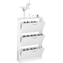 Тумба для обуви Art Mebel, ЛДСП, белая, 30х60х110 см