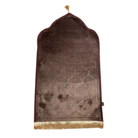 Коврик для намаза Ümmü-Gülsüm_0007, велюр, с магнитом, коричневый Коврик для намаза Ümmü-Gülsüm_0007, велюр, с магнитом, коричневый