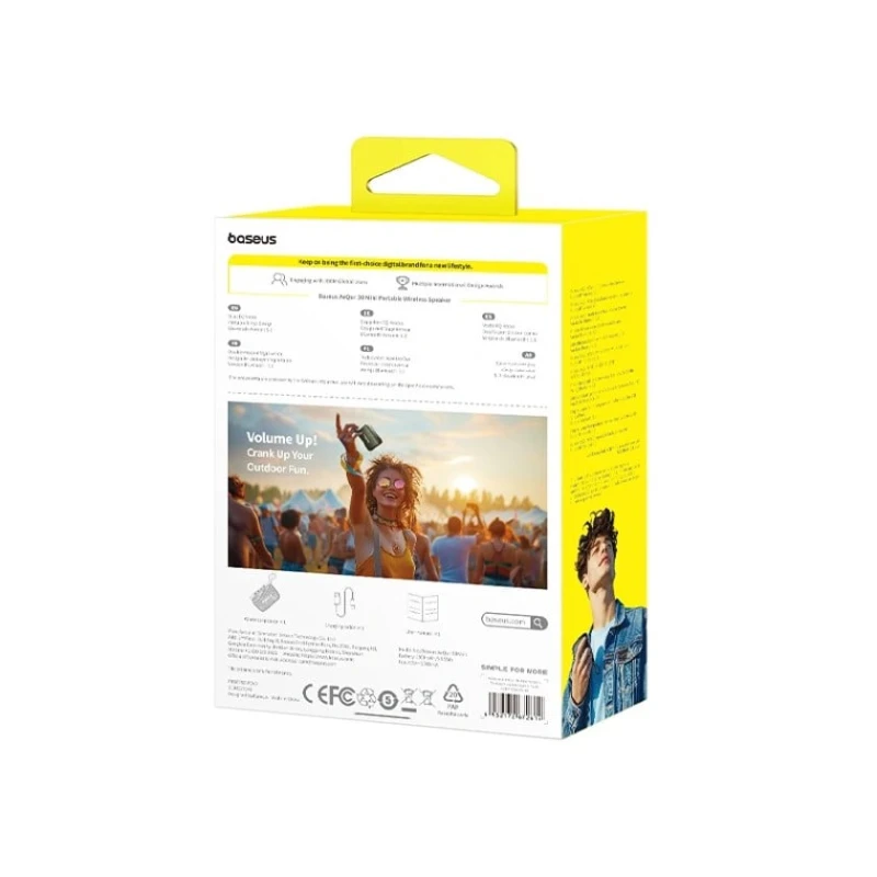 Портативная колонка Baseus AeQur 30 Mini Portable Wireless Speaker Cosmic Black (A20077900123-00)
