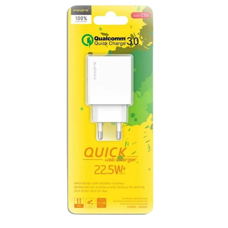 Сетевое зарядное устройство Maimi C56, Белый Сетевое зарядное устройство Maimi C56, Белый
